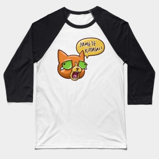 Yamete Kudasai Cat Baseball T-Shirt